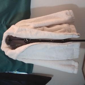 Ivory fur Rachel Zoe hooded coat